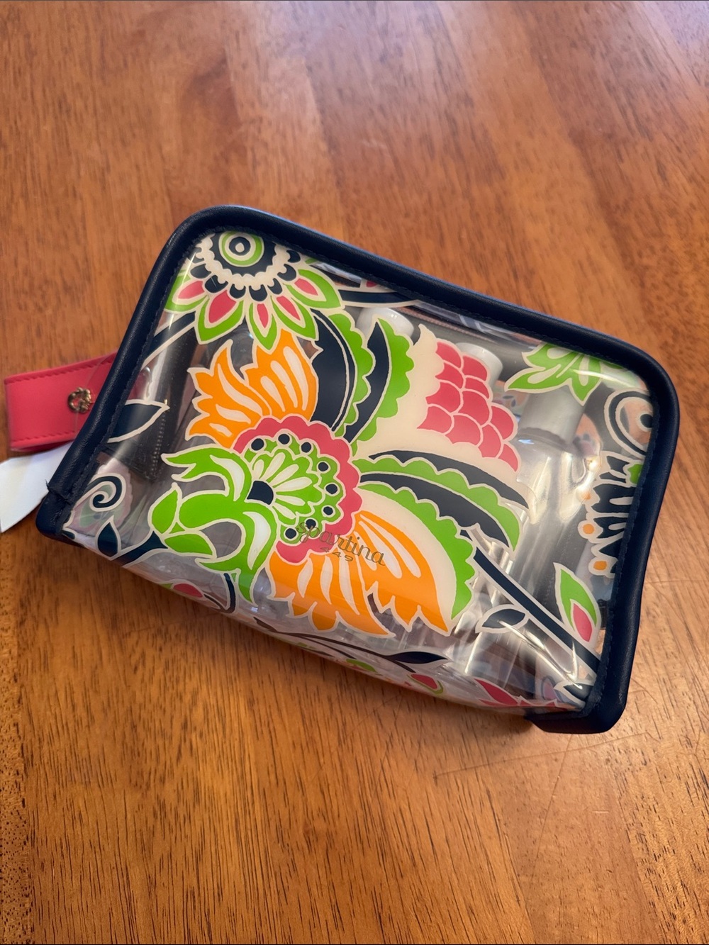 Spartina Clear Floral Cosmetic Pouch - Multicolor